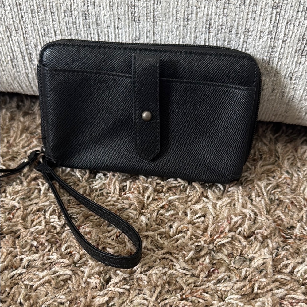 Maurices Black Wristlet Clutch